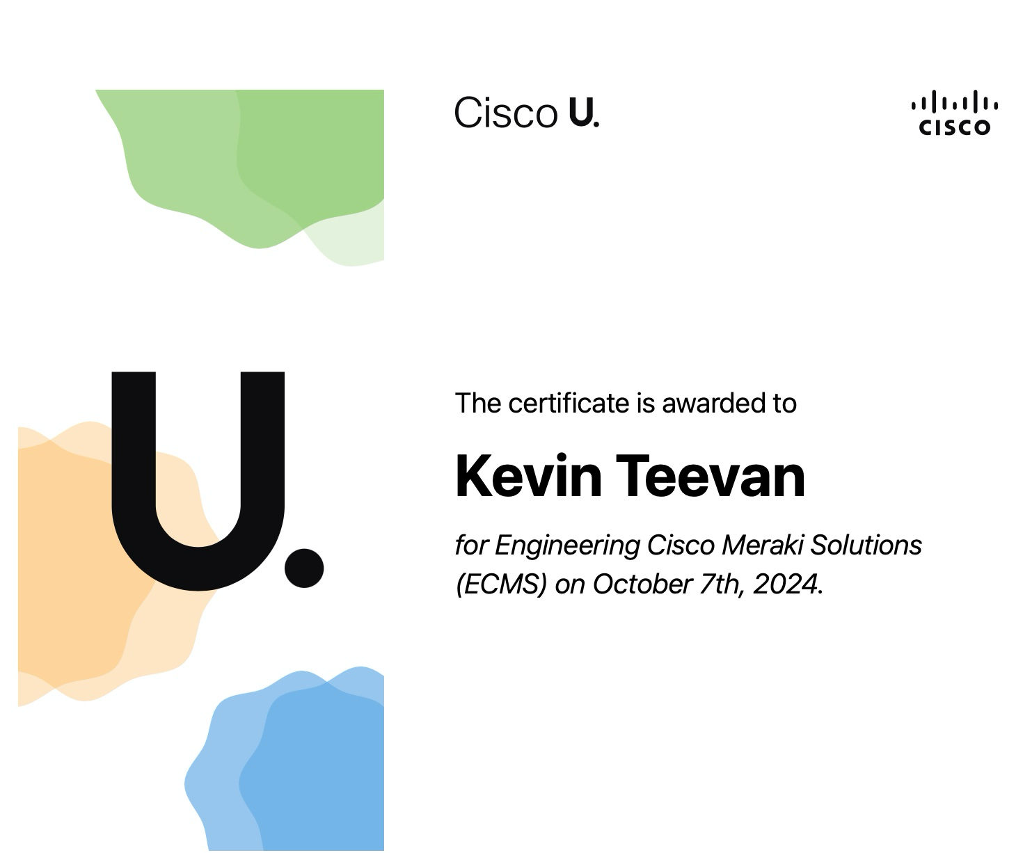 Cisco Meraki Engineering Certification